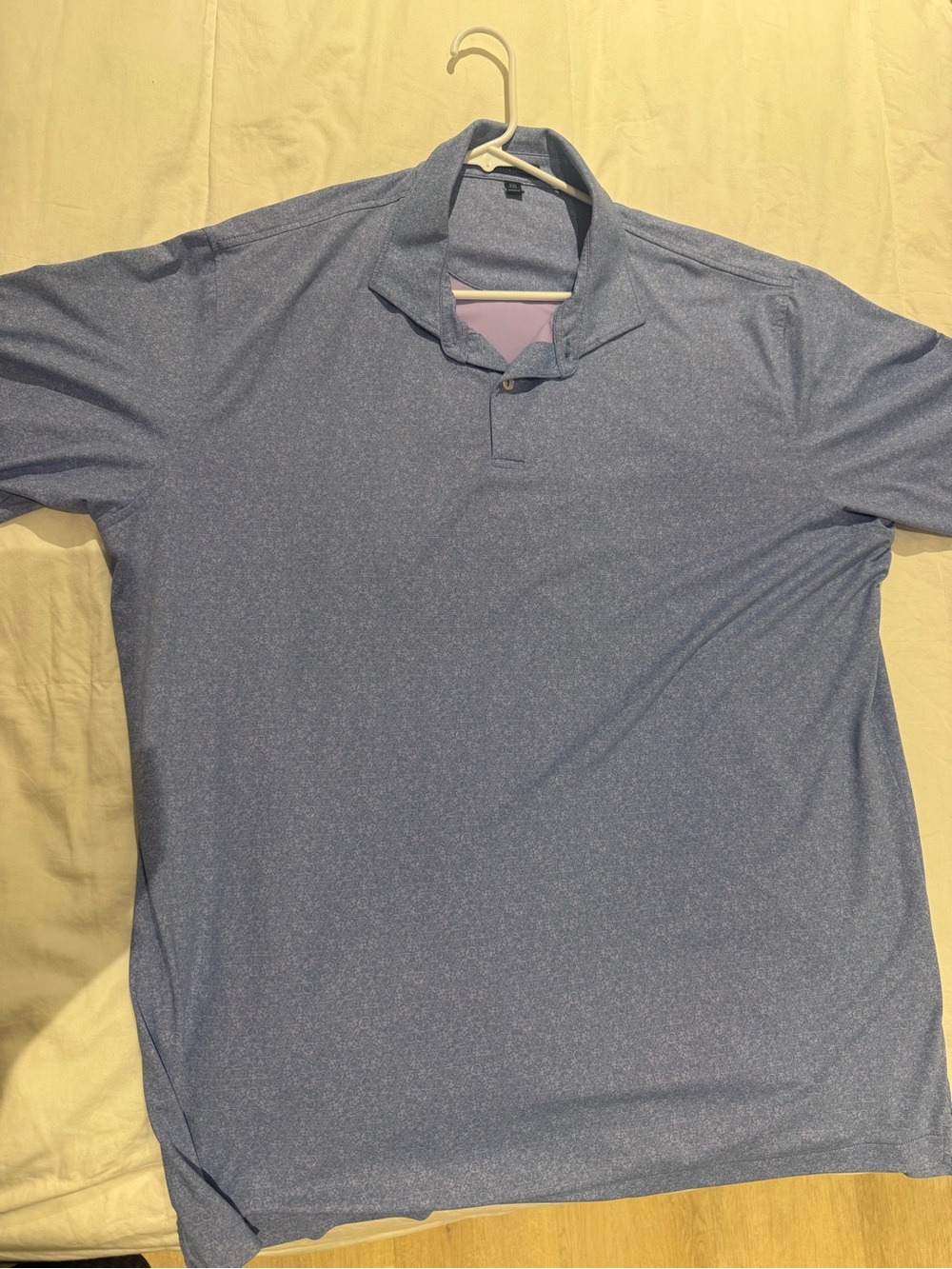 Peter Millar Men's Light Blue Cross Polo Shirt - Classic Short Sleeve